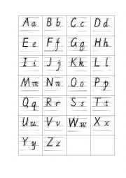 English Worksheet: Handwriting 26 Letters