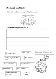 English Worksheet: Your birthday