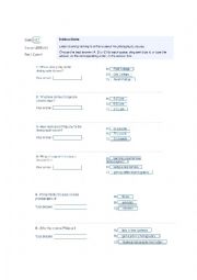 English Worksheet: Ket Listening part3