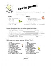 English Worksheet: Let`s practise the comparison 