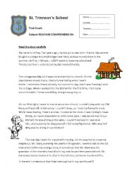 English Worksheet: Reading Comprehension Ghosts