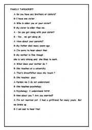 English Worksheet: listening comprehension