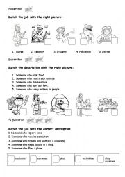 English Worksheet: jobs