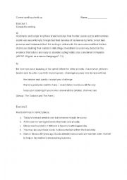 English Worksheet: Correct writing: Capital letters, using comma and detecting spelling errors