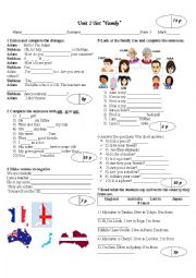 English Worksheet: Family