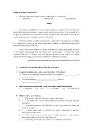 English Worksheet: The wheel