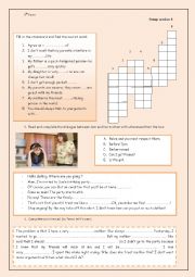 English Worksheet: Generation Gap