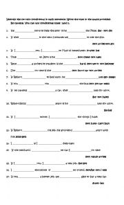 English Worksheet: Conditional exercises