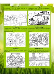 English Worksheet: Environment Pictionary Part II