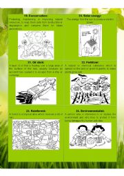 English Worksheet: Environment Pictionary Part III