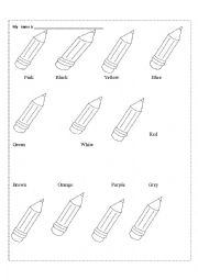 English Worksheet: Colours in english