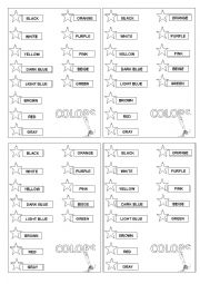 English Worksheet: Colors Vocabulary