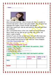 English Worksheet: ability