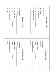 English Worksheet: My identity card