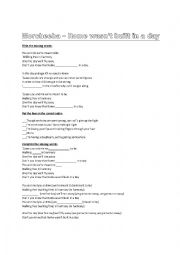 English Worksheet: Rome wasnt built in a day - worksheet passive
