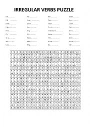 IRREGULAR VERBS PUZZLE