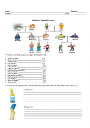 English Worksheet: Family tree