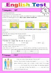 English Worksheet: English Test