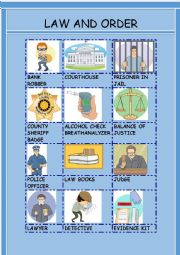 English Worksheet: LAW AND ORDER