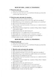 English Worksheet: A NIGHT AT THE MUSEUM 3