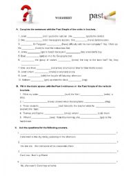 English Worksheet: Worksheet - PAST SIMPLE