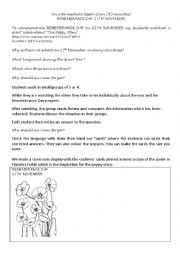 English Worksheet: Remembrance Day