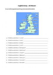 English Worksheet: Weather & Days of the week