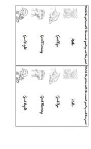 English Worksheet: GREETINGS