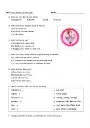 English Worksheet: Worksheet- Fancy Nancy Just My Luck!