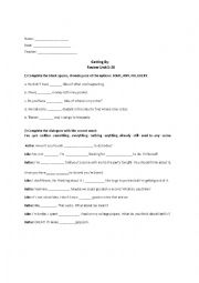 English Worksheet: Review grammar