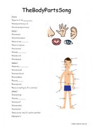English Worksheet: Parts of the body song