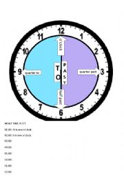 English Worksheet: telling time