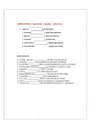 English Worksheet: comparative