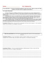 English Worksheet: Integrity