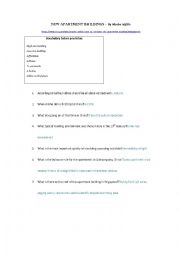 English Worksheet: Listening comprehension - New Apartment Buildings