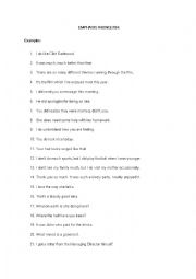 English Worksheet: Emphasis in English