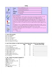 English Worksheet: Roses e-mail