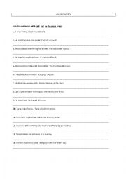 English Worksheet: linking words