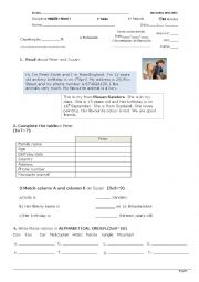 English Worksheet: Personal Information