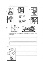 English Worksheet: CAN/CANT, LIKE/DONT LIKE