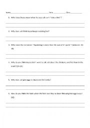 English Worksheet: Flipped Movie Worksheet