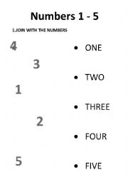 numbers from 1 to 5