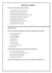 English Worksheet: Present Simple 