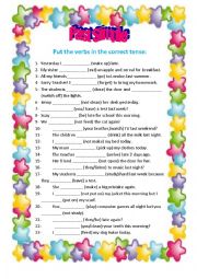 English Worksheet: Past Simple- Exercises