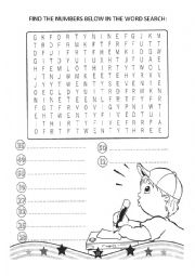 Numbers word search