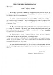 English Worksheet:  A  SAMPLE  OF 2 ND FULL TERM TEST CORRECTION