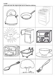 English Worksheet: Kitchen