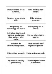 English Worksheet: Opinion Cards