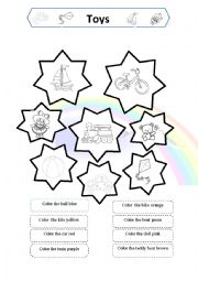 English Worksheet: colours