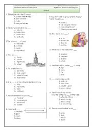 English Worksheet: Placement Test 